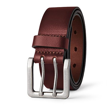 Amazon Essentials Men's Double Prong Leather Belt (Various Sizes/Colors) $13.60 + Free Shipping w/ Prime or on $35+