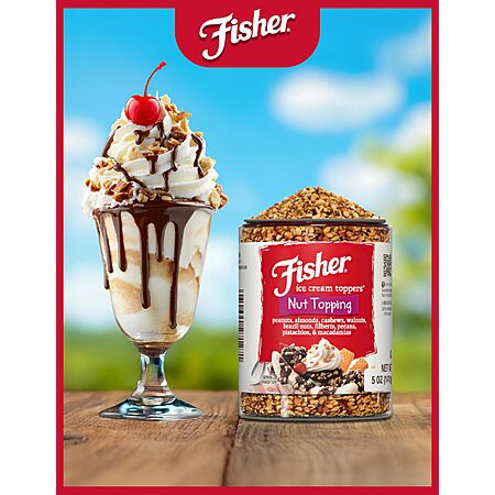 5oz. Fisher Mixed Nuts Ice Cream Topping (Peanuts, Almonds, Cashews & More) $2.85 w/ Subscribe & Save