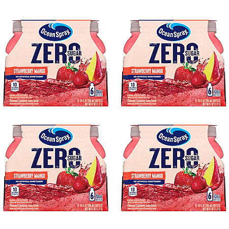 24-Pack 10-Oz Ocean Spray ZERO Sugar Strawberry Mango Juice Drink $12.30 + Free Shipping w/ Prime or on $35+