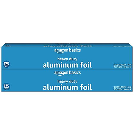250 Sq. Ft. Amazon Basics Heavy Duty Aluminum Foil (2x 125 Sq. Ft. Rolls) $12.03 w/ S&S + Free Shipping w/ Prime or on $35+