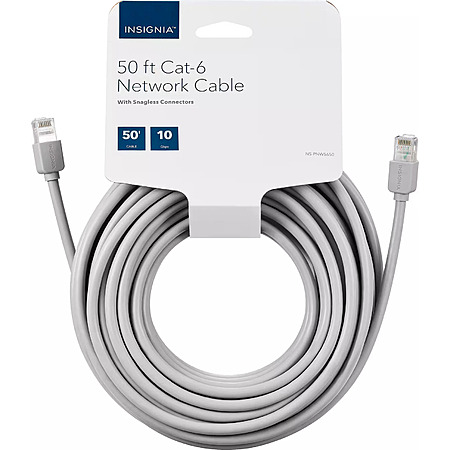 50' Insignia Cat-6 Ethernet Cable $8 + Free S&H