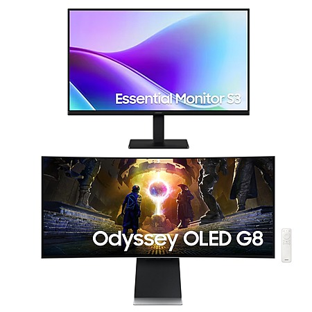 EPP/EDU: Samsung Monitors: 34" Odyssey G8 UWQHD OLED 175Hz + 27" S3 FHD 120Hz