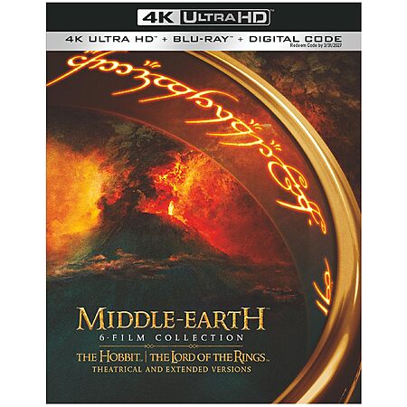 New Gruv Users: Middle-Earth 6-Film Collection (Extended & Theatrical, 4K UHD + Blu-ray + Digital) $85 + Free S/H
