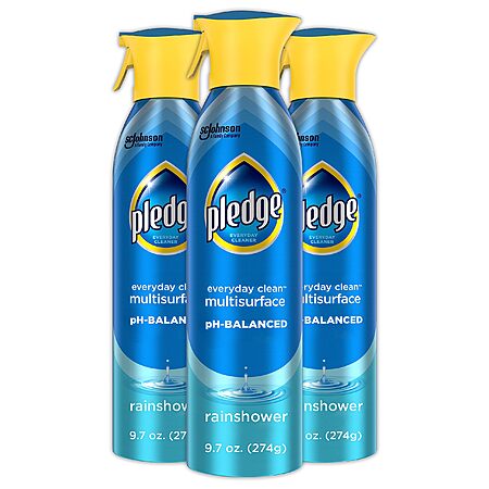 3-Pack 9.7-Oz Pledge pH-Balanced Multisurface Sprays (Rainshower Scent) $9.28 w/ S&S + Free Shipping w/ Prime or on $35+