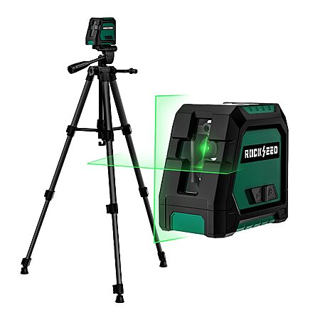 RockSeed Dual-Module Self-Leveling Green Laser Level w/ 47" Tripod $20 + Free Shipping w/ Prime or on $35+