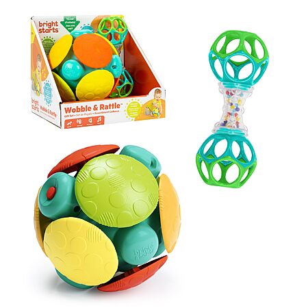 2-Pack Bright Starts Wobble & Rattle Baby Toy Gift Set $8.39 + Free Shipping w/ Prime or on $35+