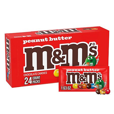 24-Count 1.63-Ounce M&M's Peanut Butter Chocolate Candy Singles $15.97 w/ S&S + Free Shipping w/ Prime or on $35+
