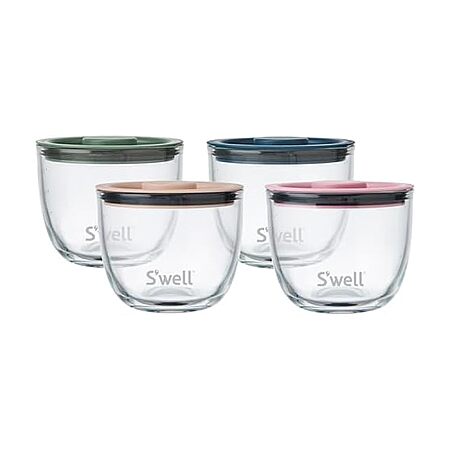4-Pack 12-Ounce S'well Glass Prep Bowl Set w/ Lids (Vintage Pastels) $16 + Free Shipping w/ Prime or on $35+