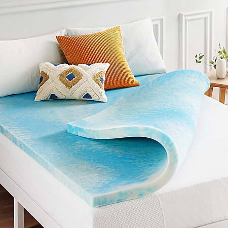 Best Price Mattress 2" Swirl Gel Breeze Memory Foam Mattress Topper (King) $4.95