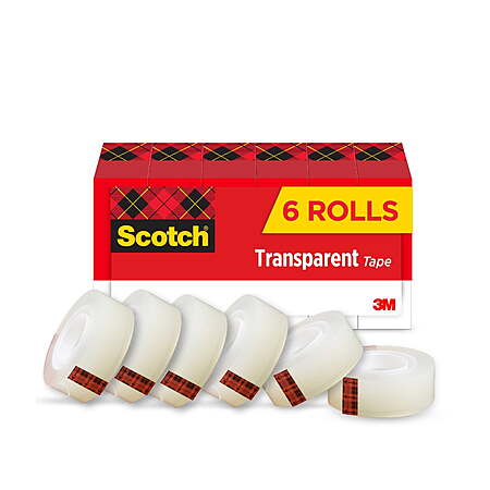 6-Pack Scotch Transparent Tape (3/4" x 1296") $4.70