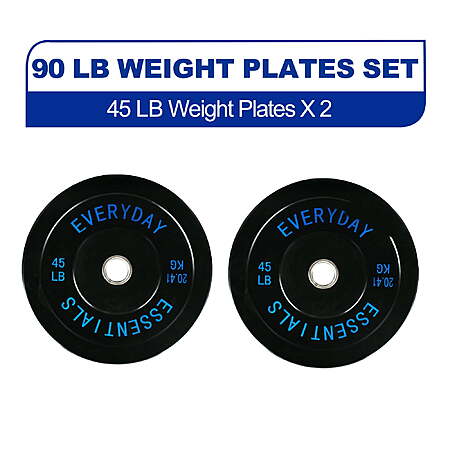 45-lbs BalanceFrom Olympic Bumper Weight Plates (Pair, Black) $44 + Free S&H