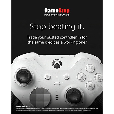 GameStop Stores Trade-In Offer: Any Official Defective Gaming Controller & Earn Same Credit As Working One (Valid thru 8/15)