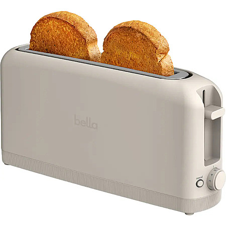 Bella 2-Slice Slim Toaster w/ Long Wide Slot (Oatmilk) $15 + Free S&H