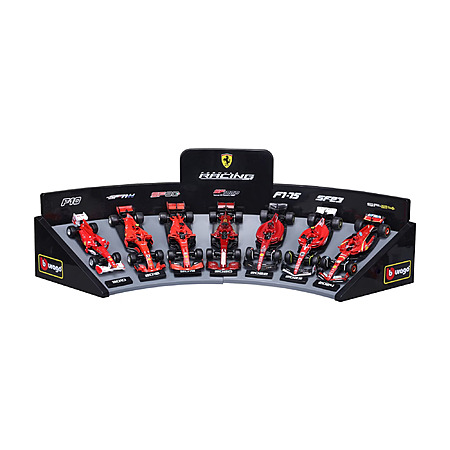 7-Pack Bburago Ferrari 1:43 Scale Diecast Formula Racing Cars w/ Display Stand $37.50 + Free Shipping