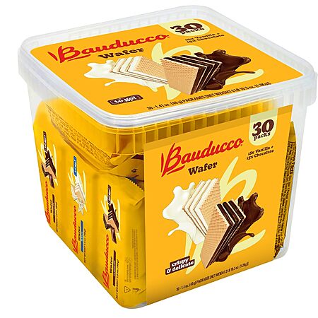 42.3-Oz Bauducco Chocolate & Vanilla Wafers w/ Single-Serve Tub $6.44 w/ S&S + Free Shipping w/ Prime or on $35+