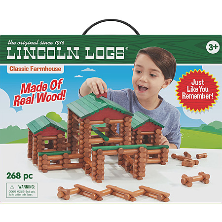 268-Piece Lincoln Logs Classic Farmhouse Building Set $37.22 + Free Shipping