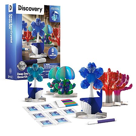 Discovery Deep Sea Crystal Grow Kit 32-Piece STEM Chemistry Set for Kids $7.99 + Free Shipping w/ Prime or on $35+