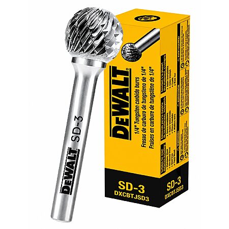 DEWALT SD-3 Double-Cut Carbide Burr w/ 1/4" Shank (DXCBTJSD3) $12.99 + Free Shipping w/ Prime or on $35+