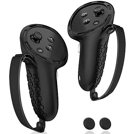 AMZDM Silicone Controller Grip Cover w/ Knuckle Straps & Thumbstick Covers for Meta Quest 3 / 3S $6.24 + Free Shipping w/ Prime or on $35+