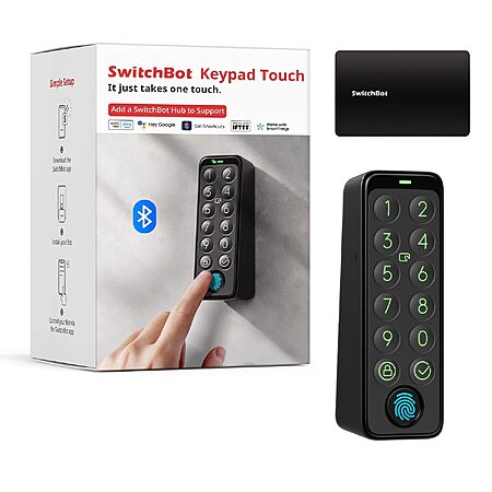 SwitchBot Smart Keypad Touch w/ Fingerprint & IP65 Waterproof $36.99 + Free Shipping