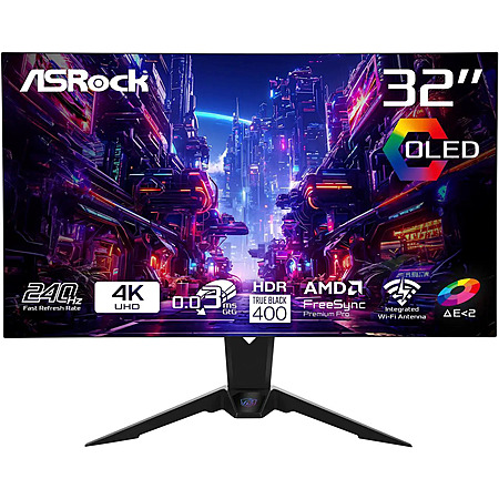 32" ASRock Phantom Gaming OLED Dual Mode 4K 240Hz | FHD 480Hz Gaming Monitor $596 + Free S/H