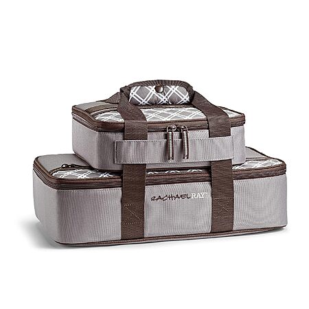 2-Pack Rachael Ray Lugger Insulated Casserole Carrier Tote, Fits 9" x 13" Dish (Sea Salt Grey) $17.57 + Free Shipping w/ Prime or on $35+