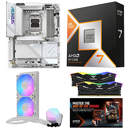 [Bundle] Ryzen 7 9800X3D CPU + Gigabyte X870E AORUS PRO ICE MB + 32GB Team RAM + 240mm AIO & Game $1045
