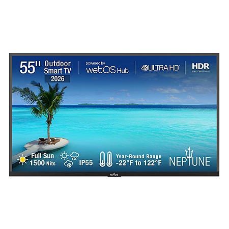 55" Neptune 4K Full Sun Outdoor Smart TV w/ Tilting Wall Mount (2024) $713.99 + Free Shipping
