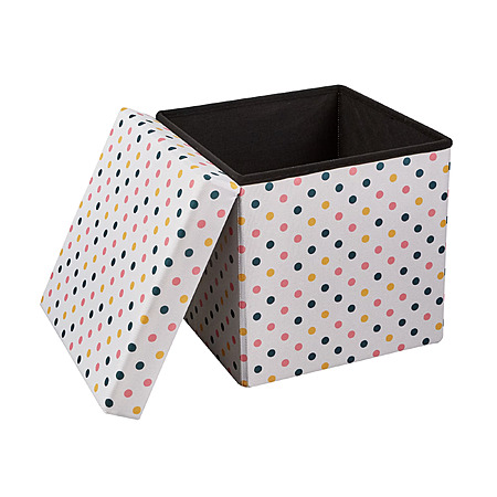 Kvell Kids 15" Collapsible Toy Storage Bin w/ Removable Lid (Polka Dot) $7 + Free Shipping w/ Walmart+ or on $35+
