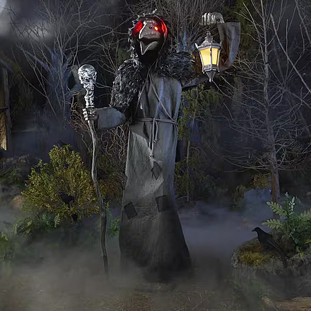 6.5' Animated LED Raven Grave & Bones Halloween Decoration $90 + Free Shipping
