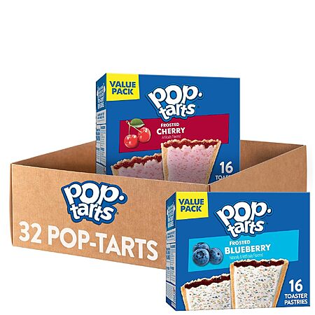 32-Count Pop-Tarts Frosted Cherry & Frosted Blueberry Toaster Pastries Variety Pack $7.14 w/ S&S + Free Shipping w/ Prime or on $35+