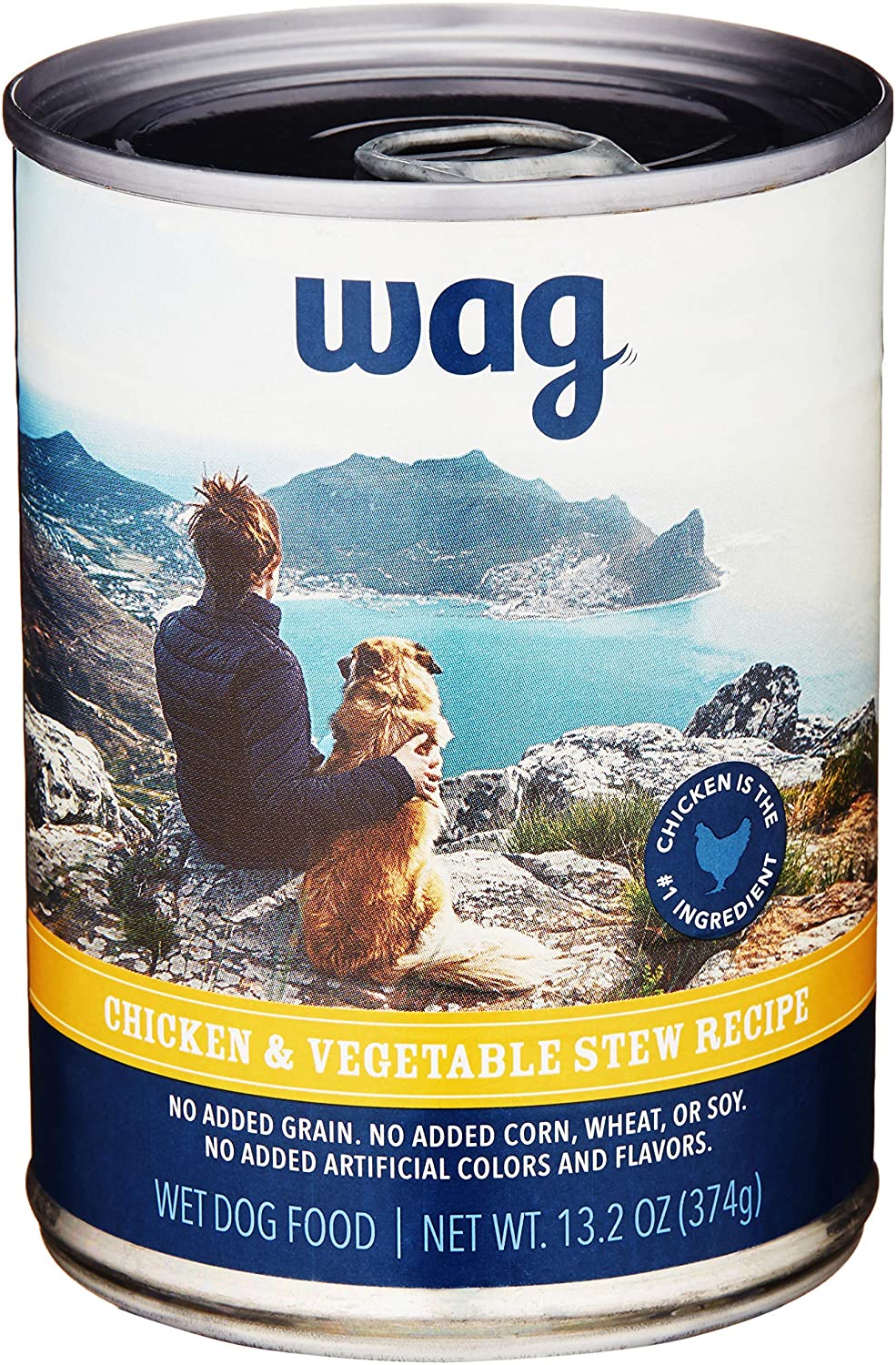 Amazon Brand - Wag Wet Canned Dog Food Chicken & Vegetable (Stew), 12 Pack $12