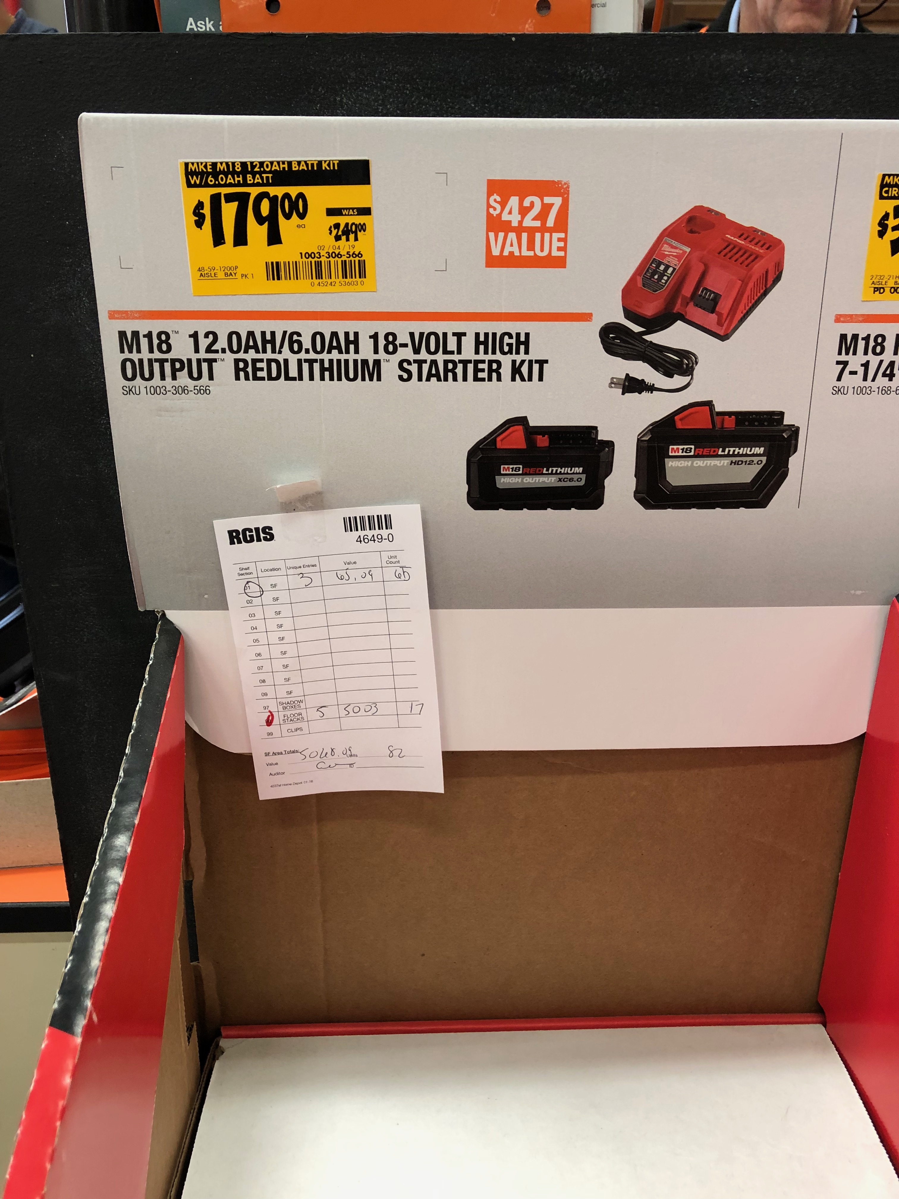 Milwaukee M18 XC HO Batteries 6.0 and 12.0 starter kit $179 @ Home Depot YMMV