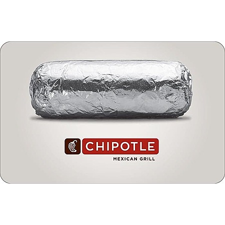 $25 Fandango eGift Card $20, $50 Chipotle eGift Card $42.50 (Email Delivery)