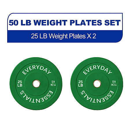 BalanceFrom 2" Olympic Weight Plates (Colored, Pair): 15-Lb $12, 25-Lb $19 & More