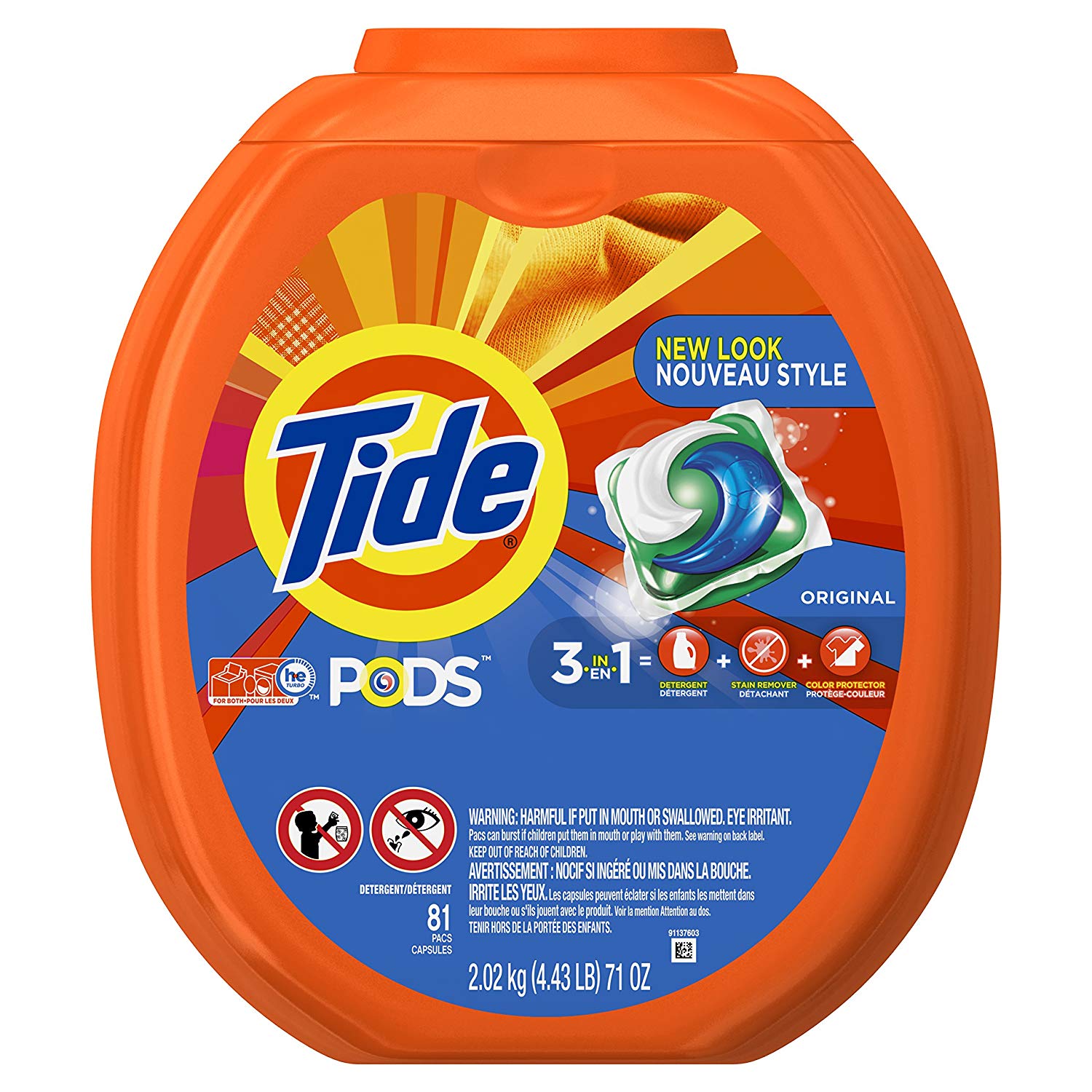 81-Count Tide PODS 3 in 1 HE Turbo Laundry Detergent Pacs(Various Scents) $12.99 AC w/S&S + F/S