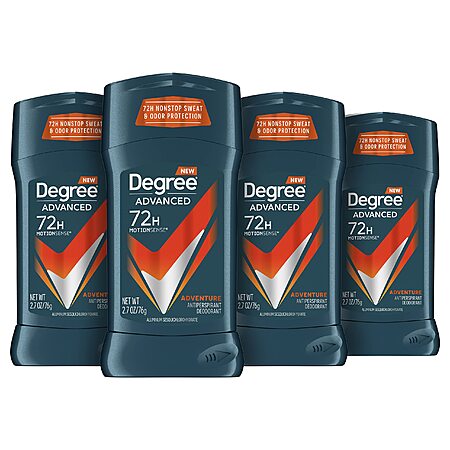 Degree Men Antiperspirant Deodorant With MotionSense Technology 2.7 oz, Pack of 4 $10.78