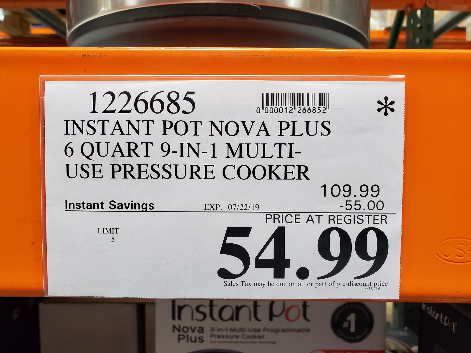 Costco instant pot sale price hotsell