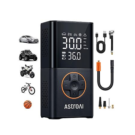AstroAI L7 Tire Inflator Portable Air Compressor,150 PSI Cordless Bike Pump