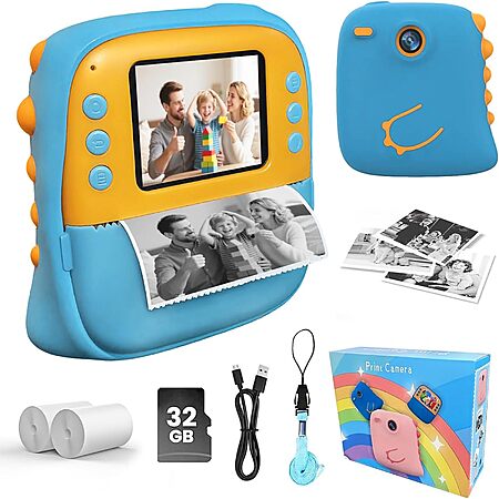 Instant Print Camera for Kids Gift,Protable Kids Game Camera