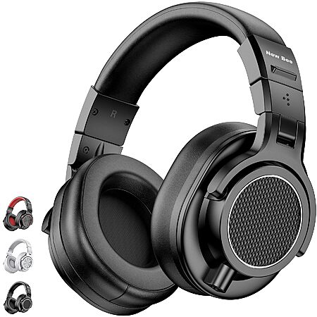 New Bee Studio Headphones, Wired Headphones with 50mm Drivers