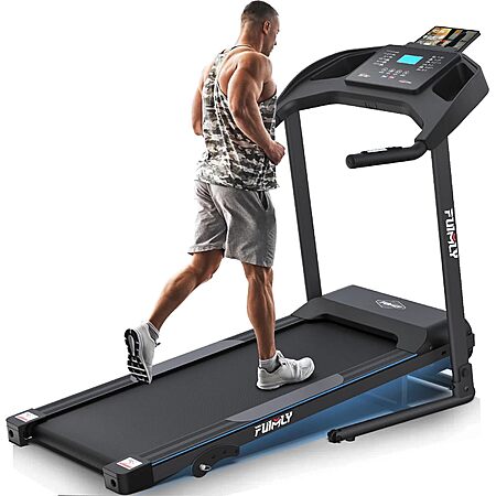 Incline Treadmill Foldable, Smart Portable Treadmills for Home with Body Fat Measurement