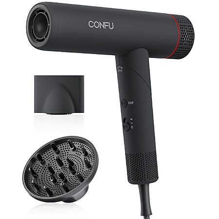 Hair Dryer, CONFU Hair Dryer with Diffuser 110000 RPM