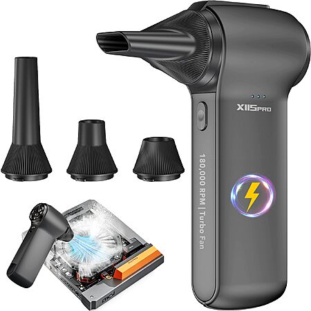 ZANXELORR Compressed Air Duster, 180000RPM Turbo Fan Blower