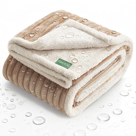 FWERDG Waterproof Twin Blanket for Bed - Washable Large Dog Blankets 60"x80"