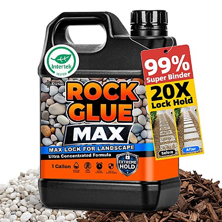 JDicton Rock Glue for Landscaping 1 Gallon - Concentrated Mulch Binder for Landscaping