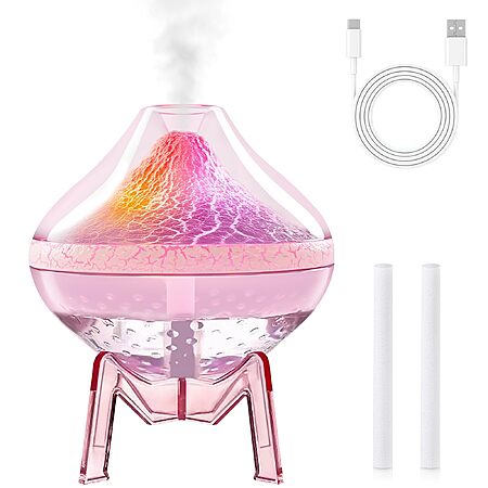 Humidifiers for Bedroom Cool Mist Ultrasonic Small Humidifier with Humidity Sensor Auto Shut Off (Pink)