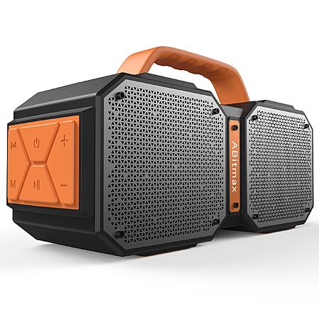 ABitmax Outdoor Bluetooth Speaker, 90W Peak, 35H, IPX7 Waterproof $69.99