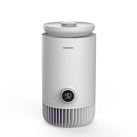 2 IN 1 Air Purifier and Humidifier Combo,Mist-Free Evaporative Humidification with Hepa filte
