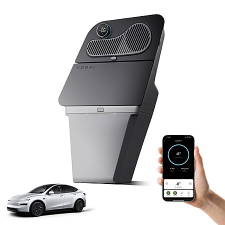 Car Refrigerator for Tesla Model Y Juniper 2025-2026 [5-Seater Only],18 Quarts Side Trunk Fridge with LG Compressor, 21°F-122°F Cold